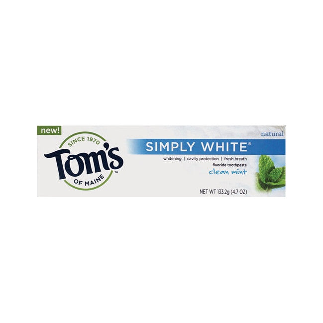 Tom's Of Maine Simply White Toothpaste Clean Mint (6x4.7Oz)-0