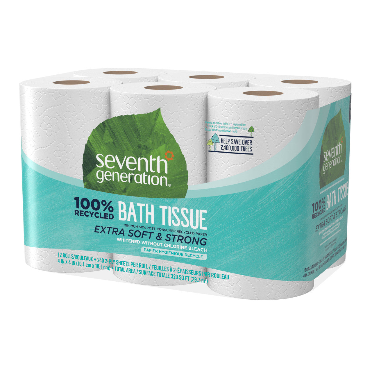 Seventh Generation Bath Tissue, 100% Recycled 300shts (4x12 CT)-2