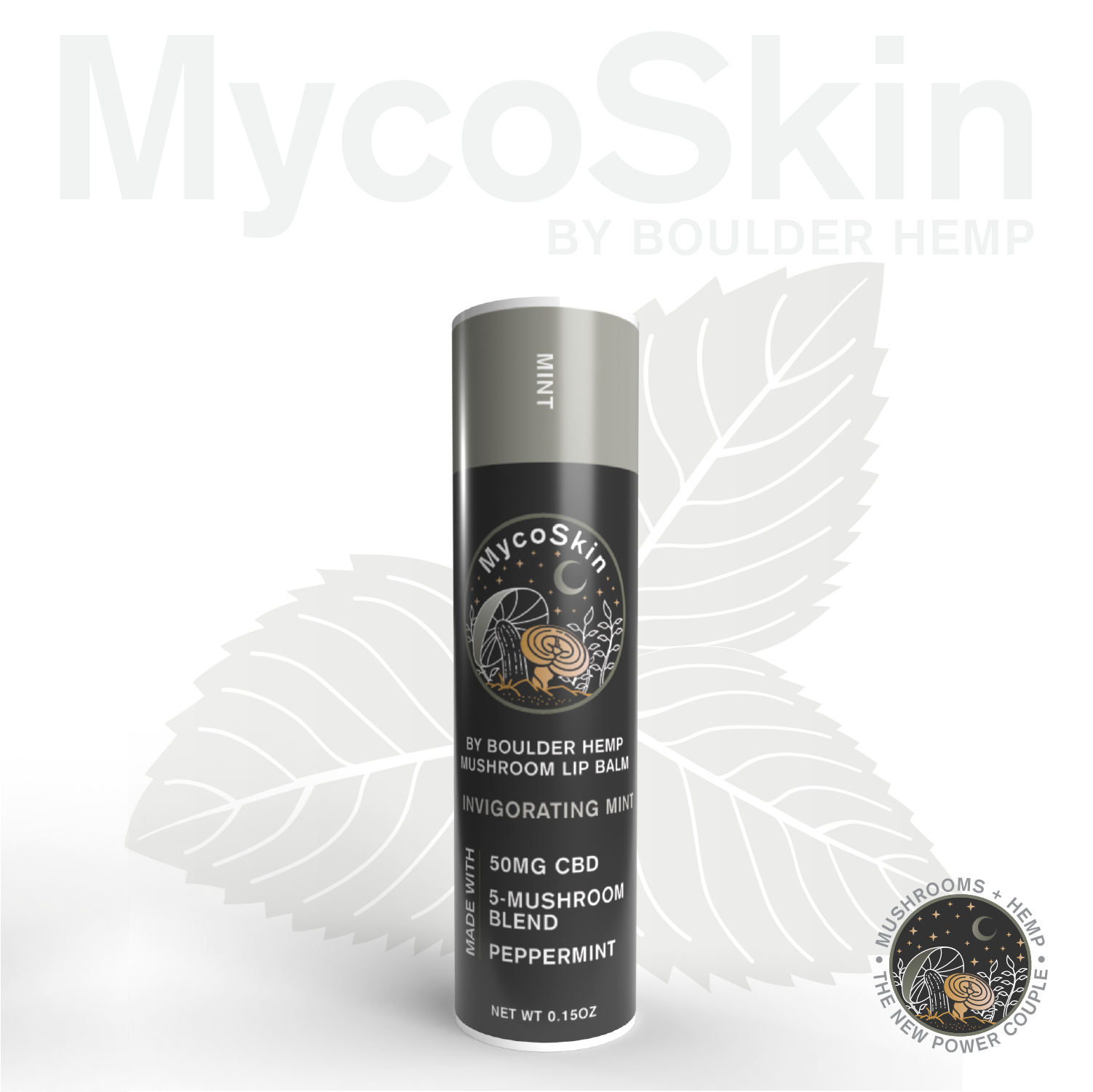 Wholesale Invigorating Peppermint 50mg CBD + MushroomLip Balm-1