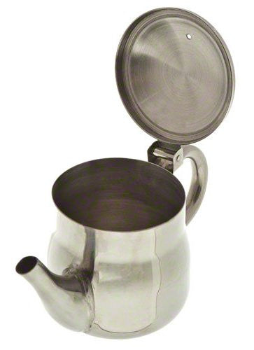 Stainless Steel Gooseneck Tea & Coffee Pot w/ Vented Hinged Lid-1