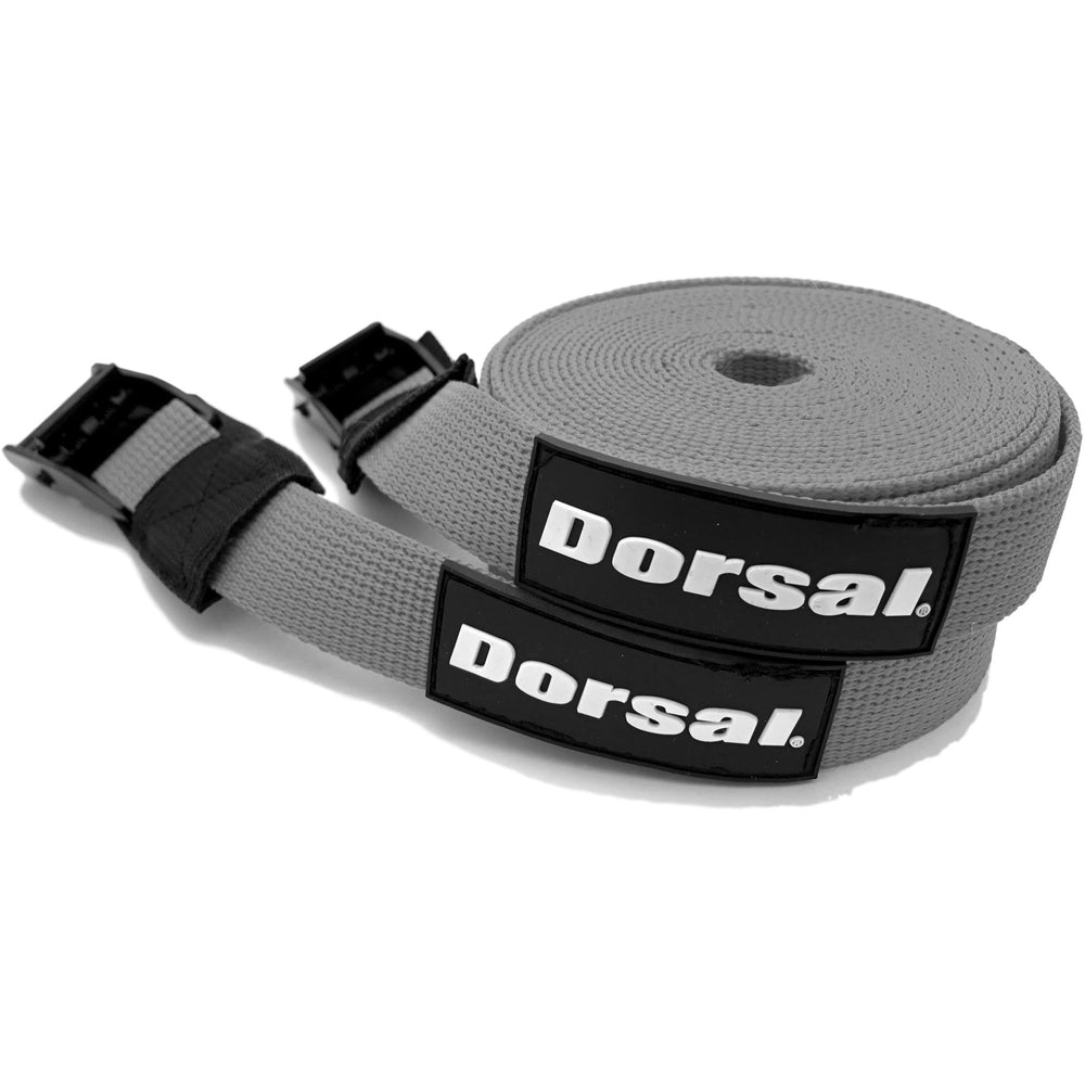 Dorsal Tie Down Straps for Roof Rack Pads Crossbars - Pack of 2 holds Surfboards Kayaks Canoes Paddleboards-8
