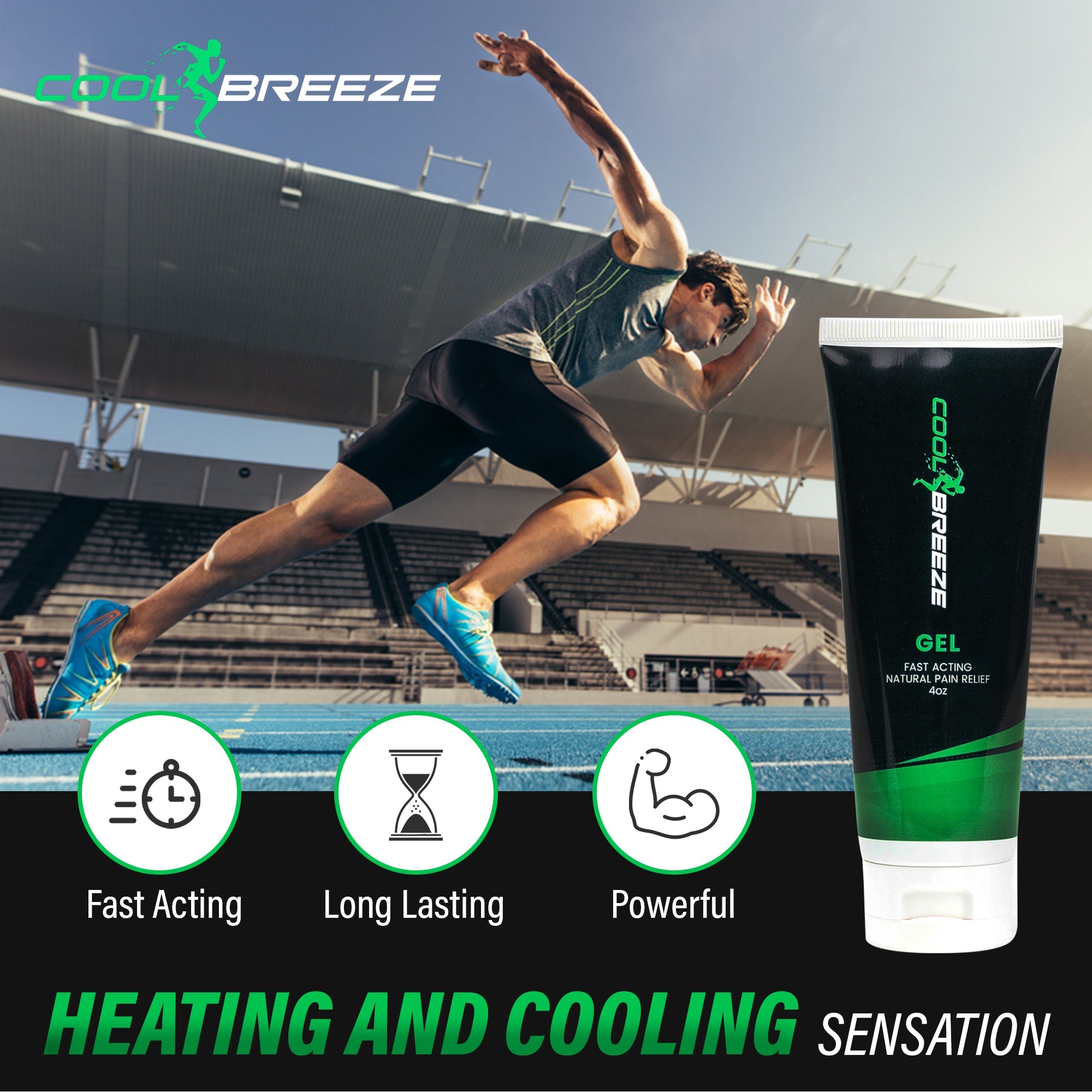 Cool Breeze Pain Relief Gel, 4oz Tube-1