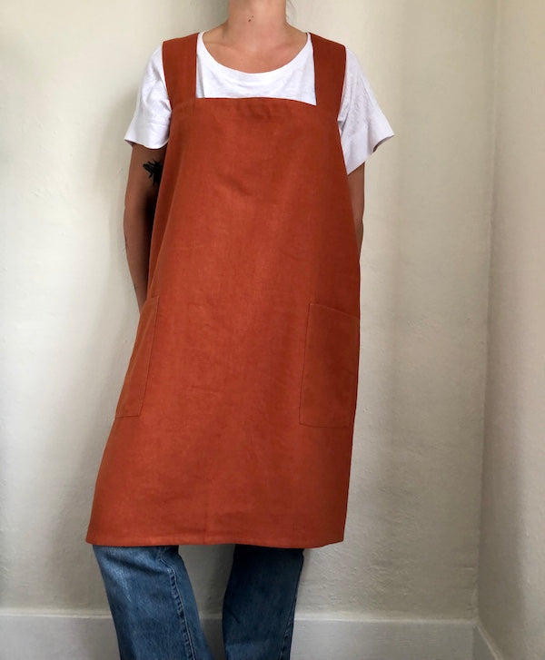 Block Smock Japanese Apron-14