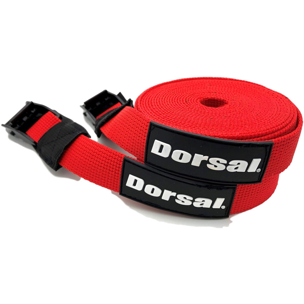 Dorsal Tie Down Straps for Roof Rack Pads Crossbars - Pack of 2 holds Surfboards Kayaks Canoes Paddleboards-5