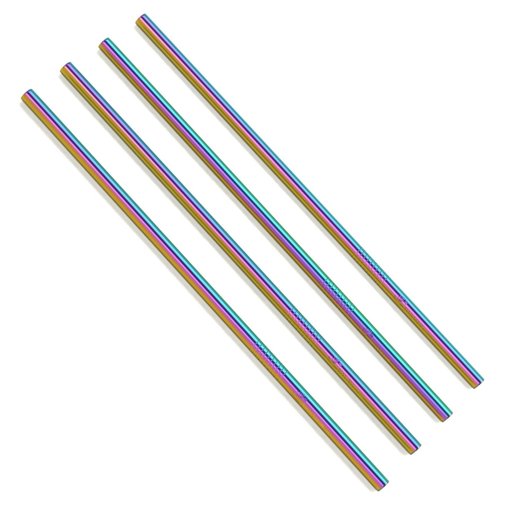 Single - Rainbow Curved Metal Straw-0