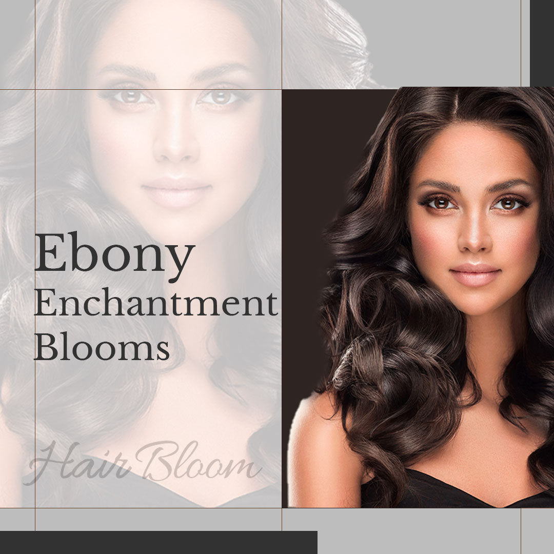 Hair Bloom Natural Jet Black Hair Color- Indigo Powder w/ Mixed Himalayan Herbs Hair Color Powder- 12 individual sachets (10 gm each)- Reusable Brush & Tray Included-5