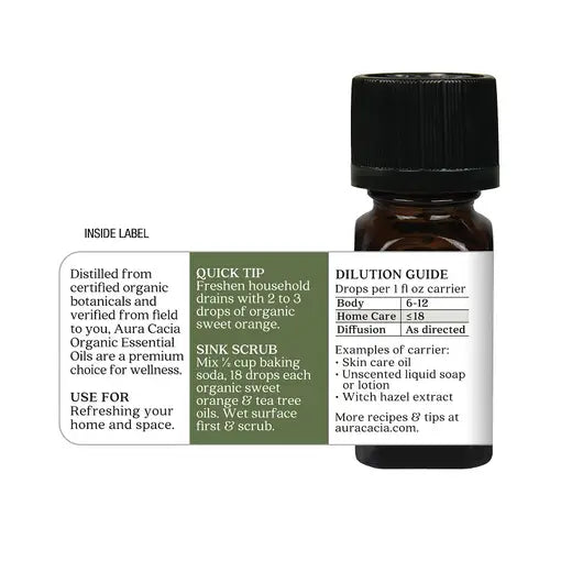 Organic Sweet Orange Essential Oil 0.25 fl. oz.