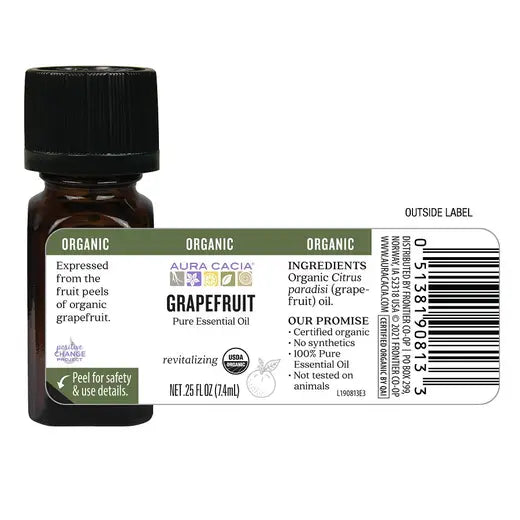 Organic Grapefruit Essential Oil 0.25 fl. oz.