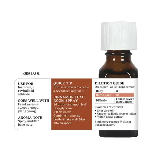 Cinnamon Leaf Essential Oil 0.5 fl. oz.