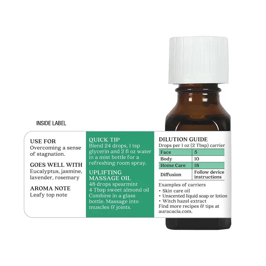 Aura Cacia Spearmint Essential Oil 0.5 fl. oz.