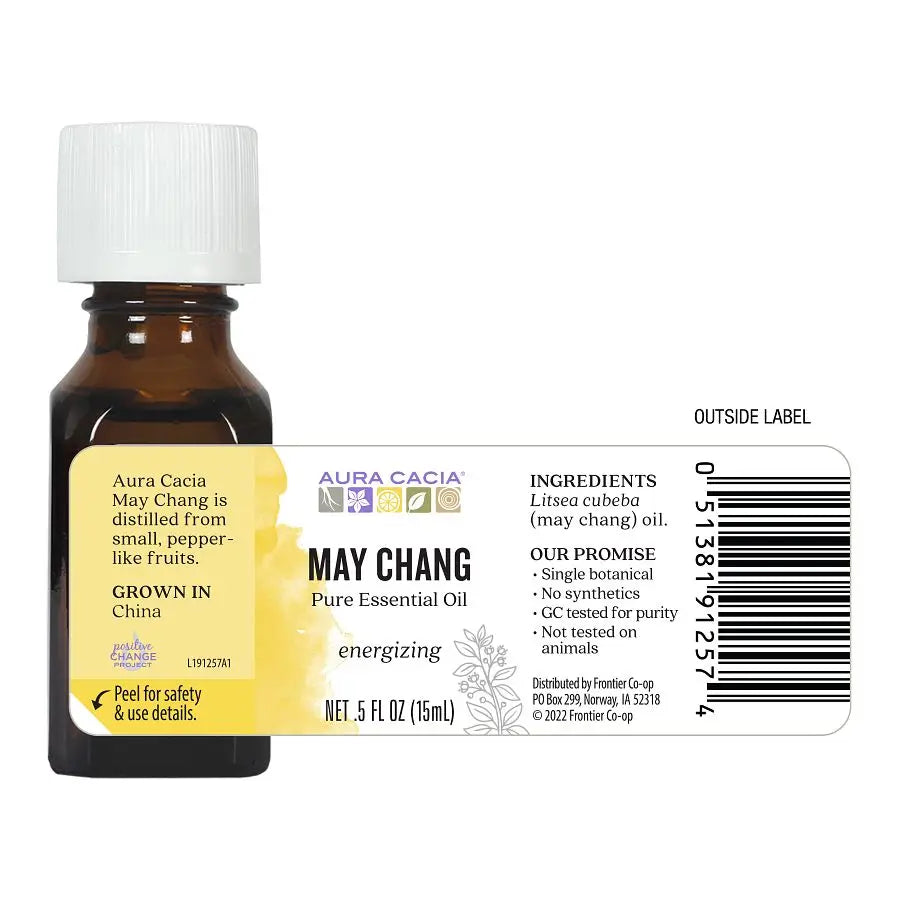 Aura Cacia May Chang Essential Oil 0.5 fl.oz.