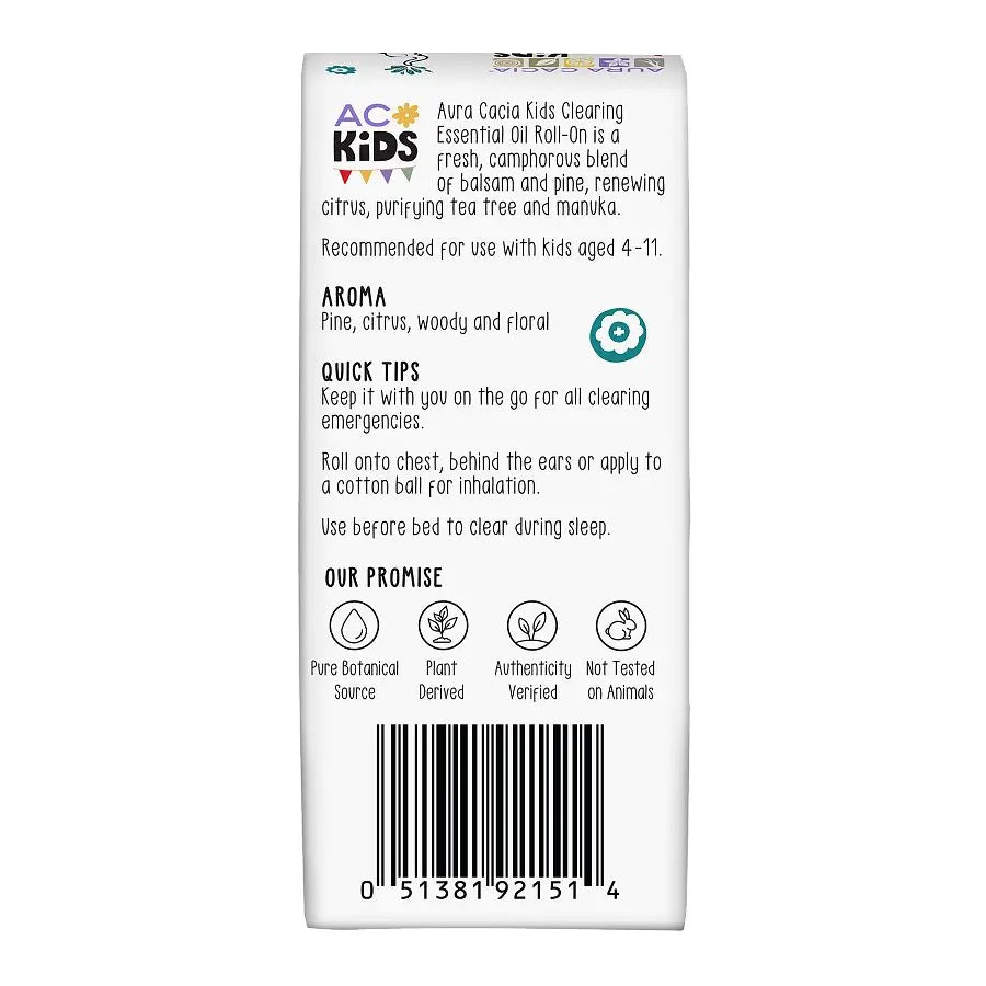 Aura Cacia Kids Clearing Roll-on 0.31 fl. oz.