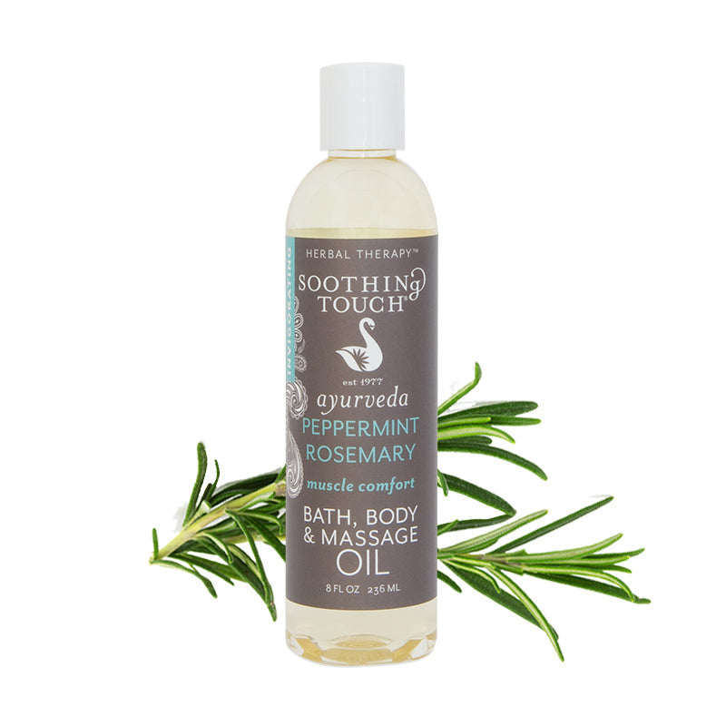 Soothing Touch Peppermint Rosemary Bath, Body & Massage Oil 8oz