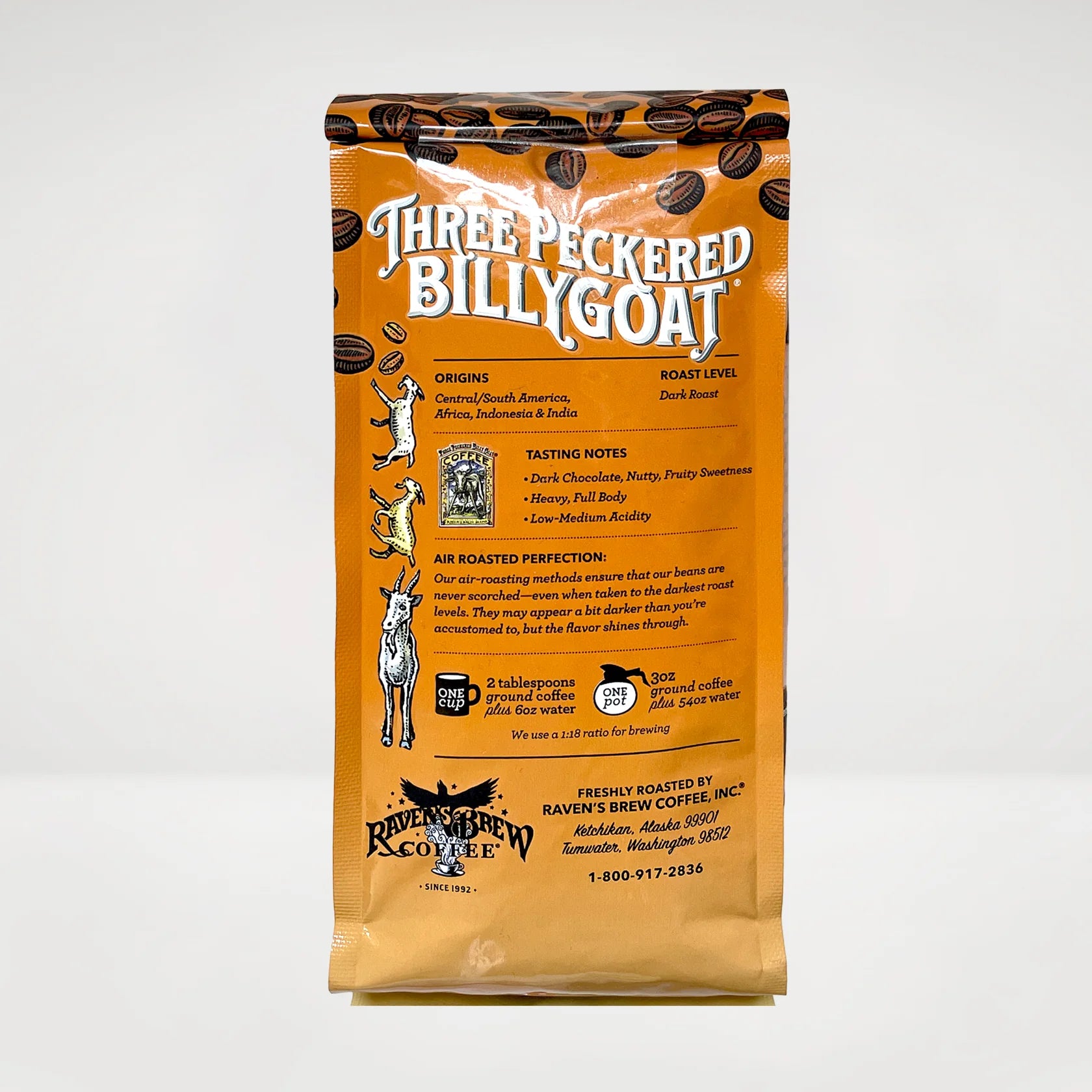 Raven's Brew Three Peckered Billy Goat® Coffee