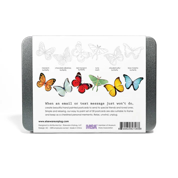 Coloring Postcards - Butterflies (30 postcards)