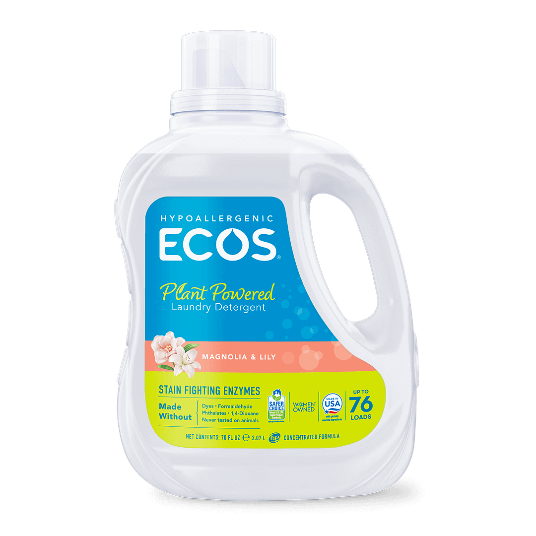 ECOS Hypoallergenic Laundry Detergent with Enzymes '“ Magnolia & Lily ( 4 X 70 OZ )