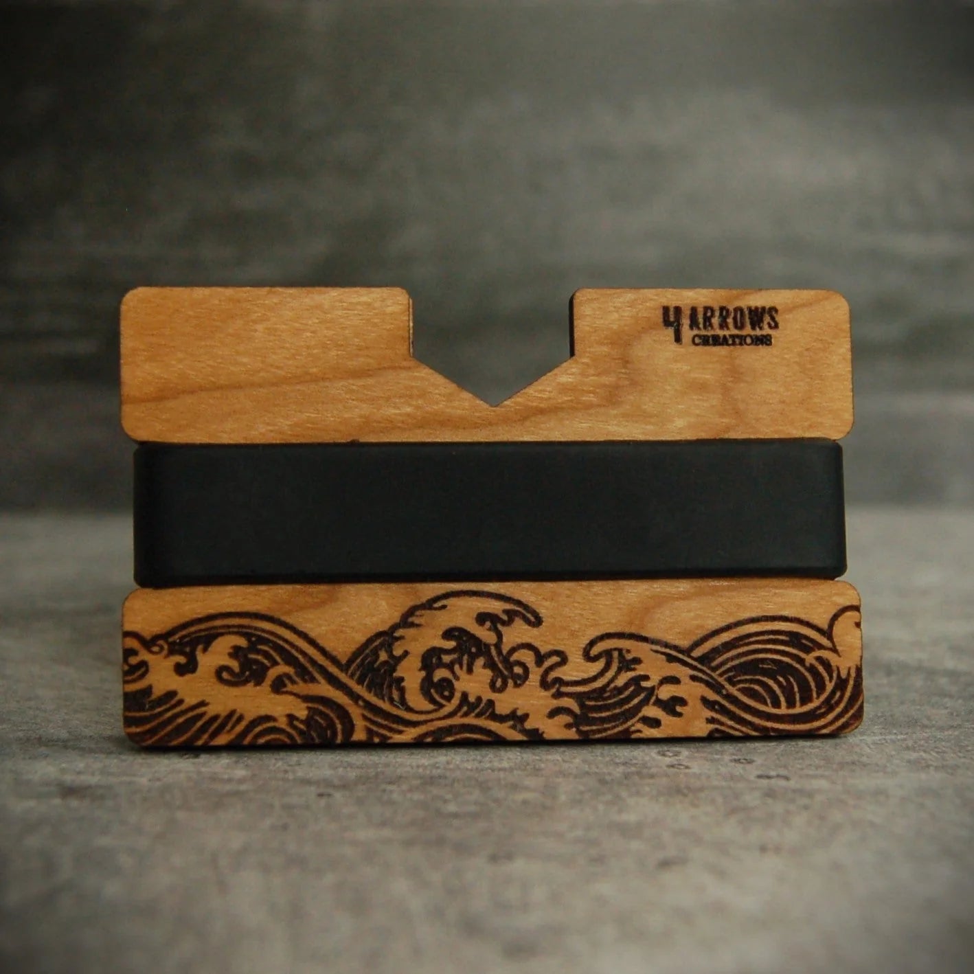 The Wave Wood Wallet