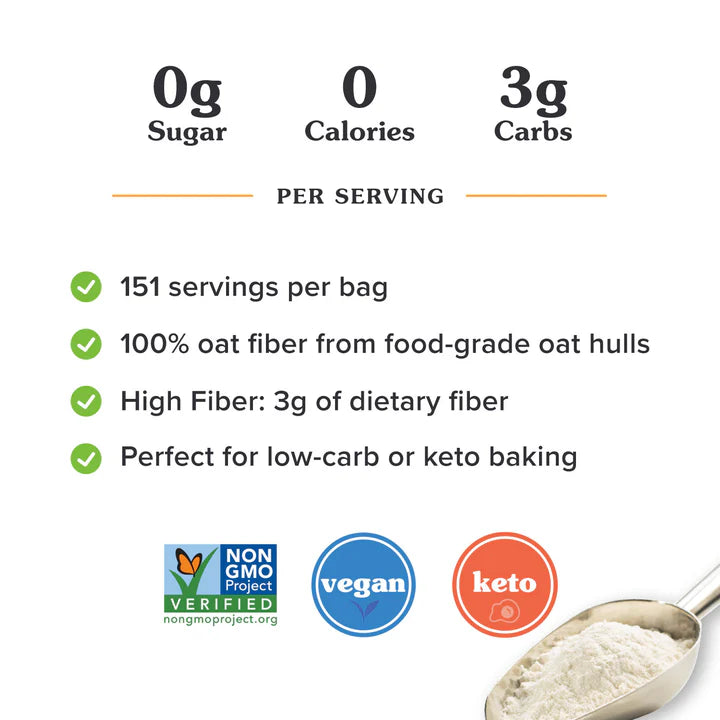 NuNaturals Oat Fiber, 1 lb