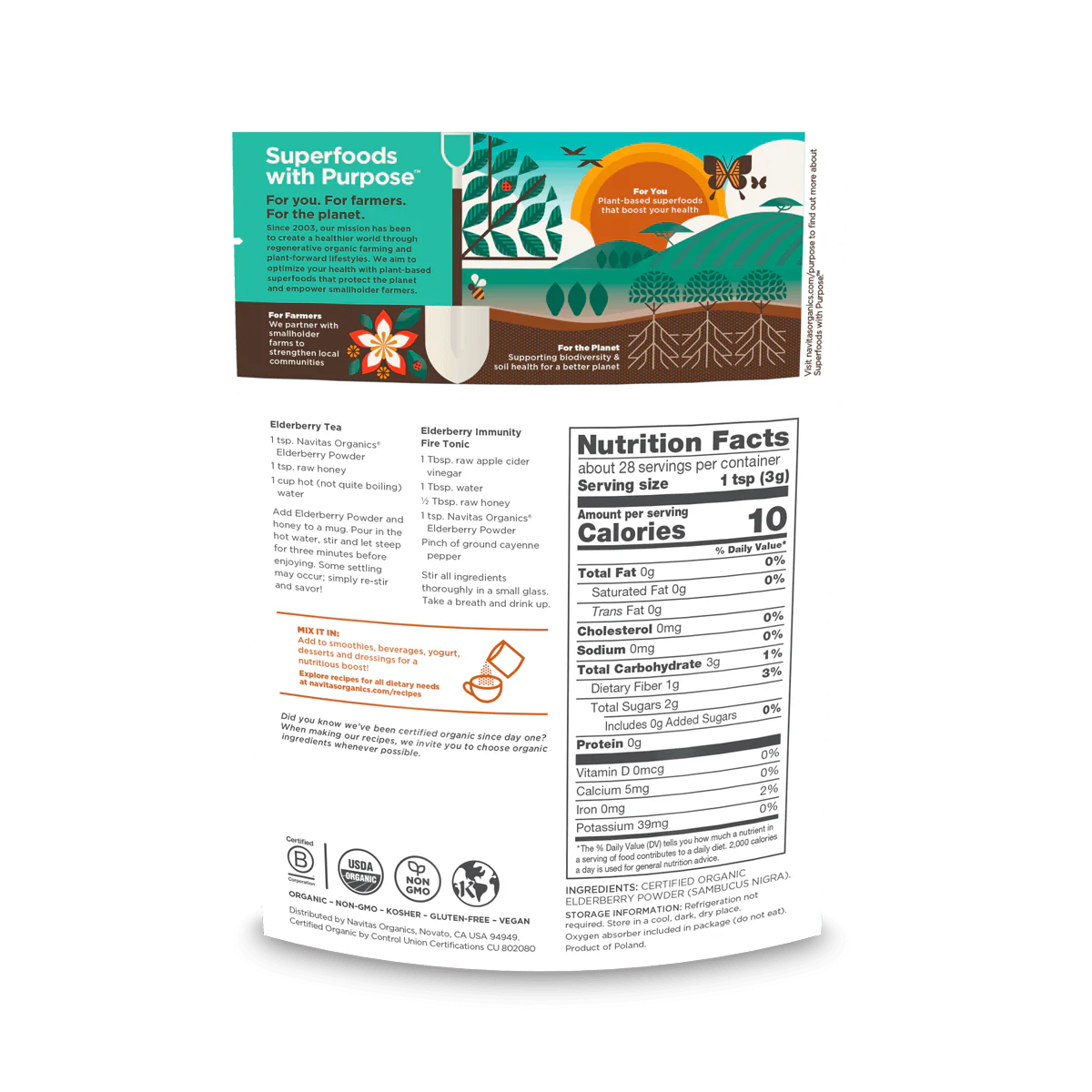 Navitas ORGANIC Elderberry Powder 6 Pack