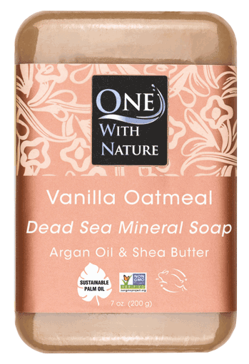 One With Nature Vanilla Oatmeal Soap with Dead Sea Minerals