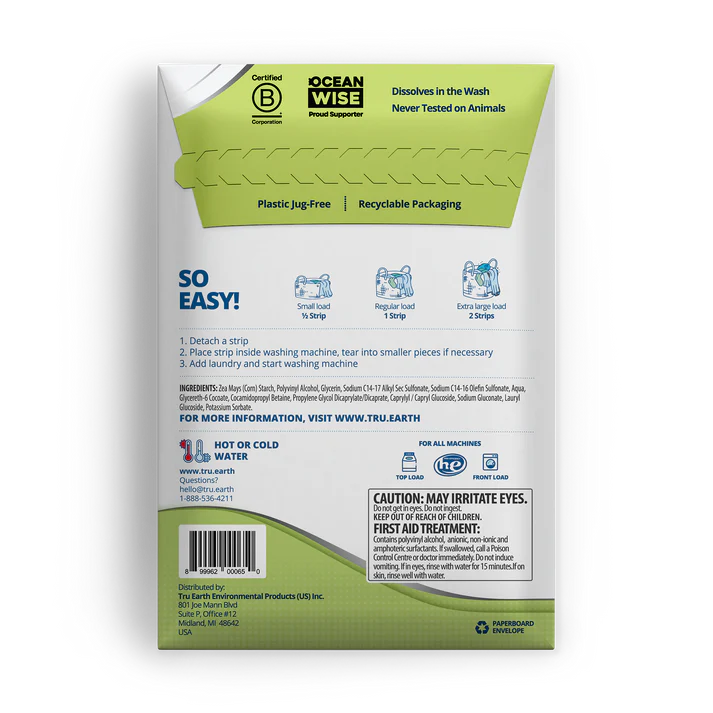 Tru Earth Eco-Strips Platinum Laundry Detergent( 12 X 32 CT )