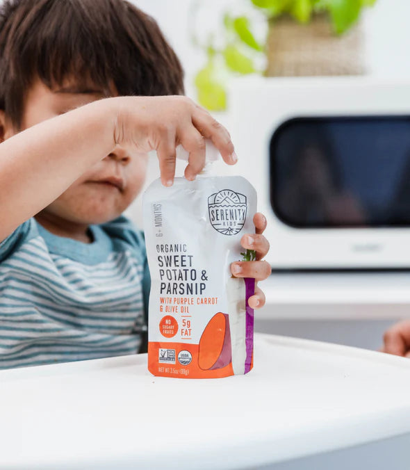 Serenity Kids Organic Sweet Potato Baby Food Pouch with Parsnip