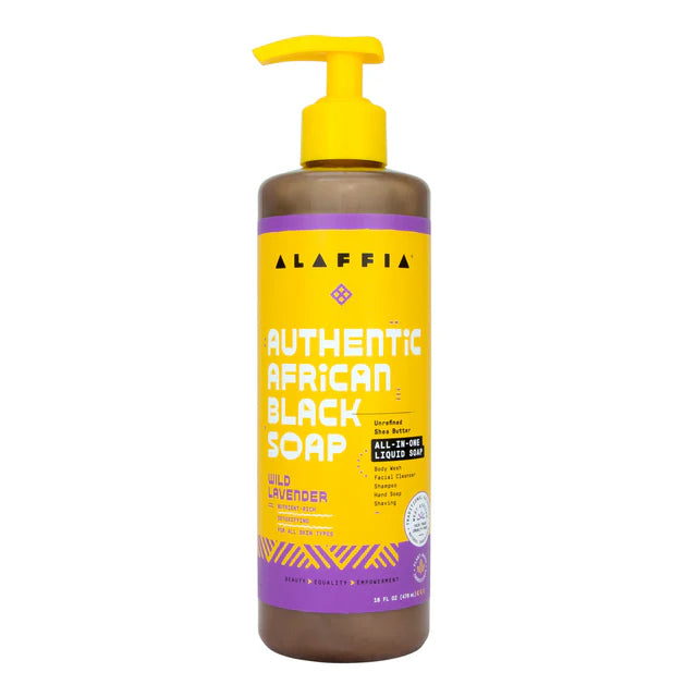 Alaffia Authentic African Black Soap All-In-One - Wild Lavender