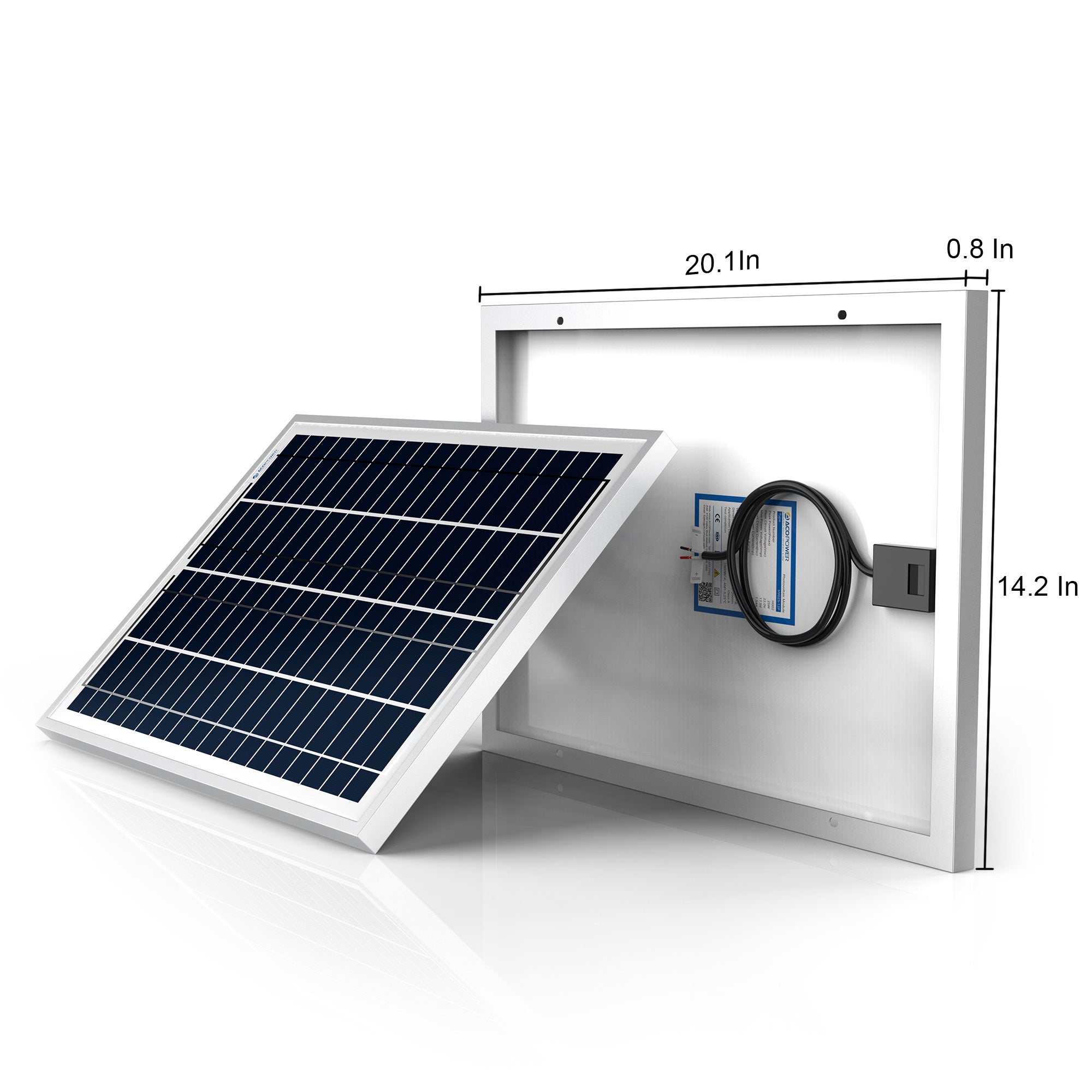 ACOPower 25 Watts Poly Solar Panel, for 12 Volt Battery Charger-2