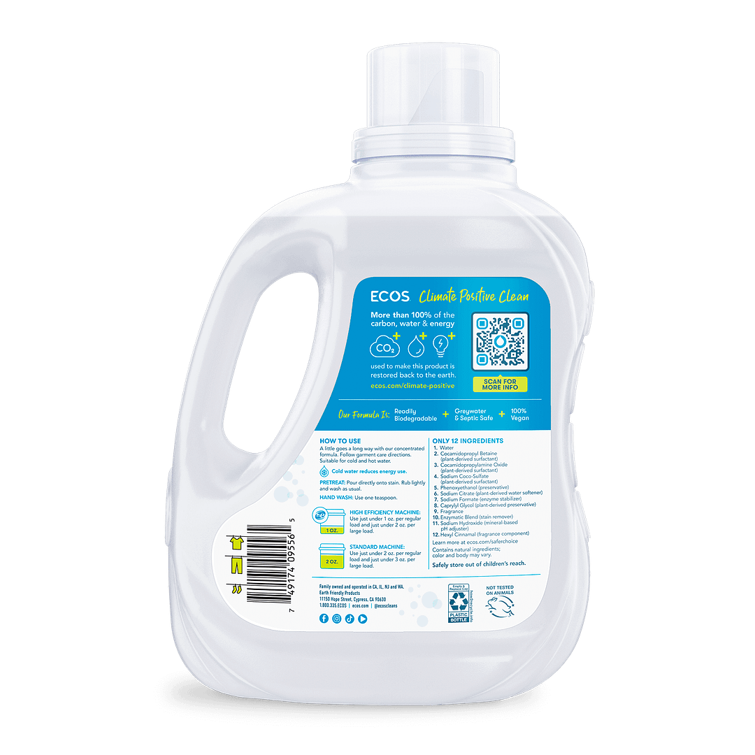 ECOS Hypoallergenic Laundry Detergent with Enzymes '“ Magnolia & Lily ( 4 X 70 OZ )