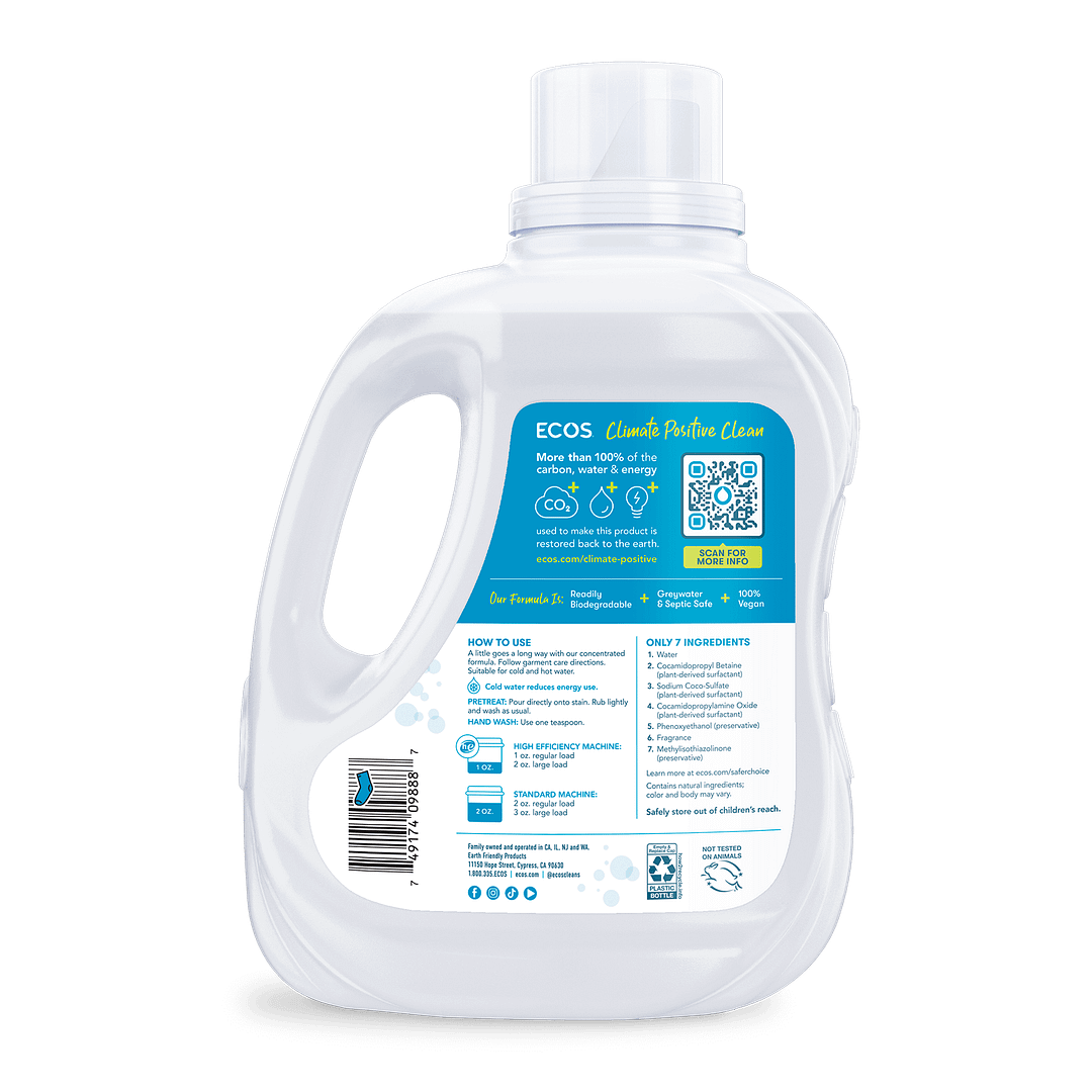 ECOS Earth Friendly Products Hypoallergenic Laundry Detergent '“ Magnolia & Lily (2x170 Oz)