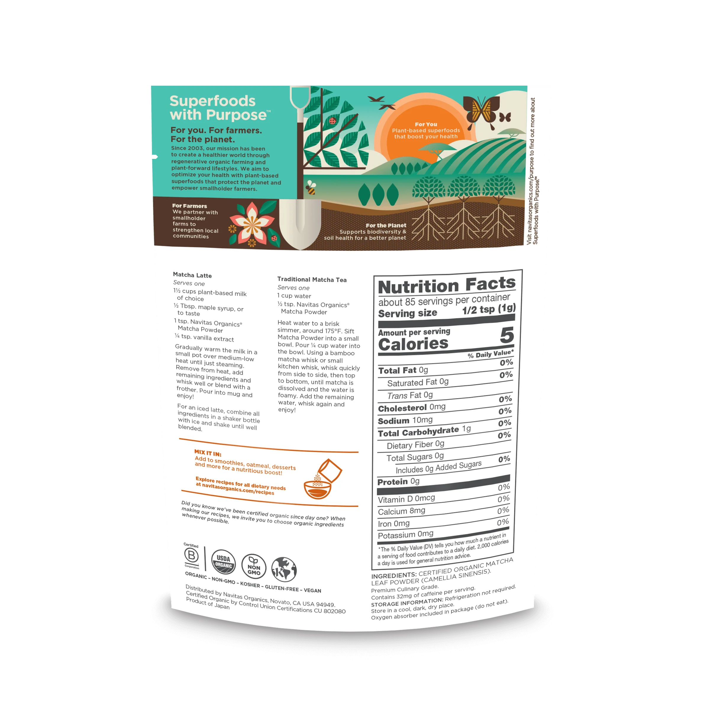 Navitas ORGANIC Matcha Powder 6 Pack