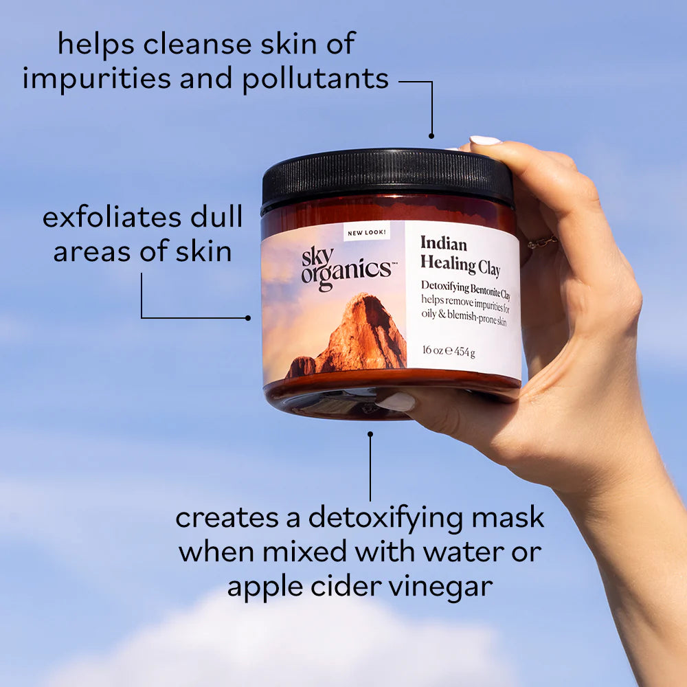 Sky Organics Indian Healing Clay 16 oz