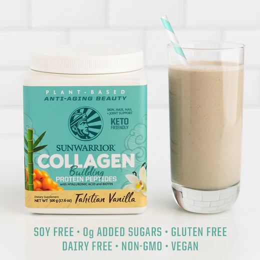 Sunwarrior Collagen Building Protein Peptides Tahitian Vanilla 17.6 oz