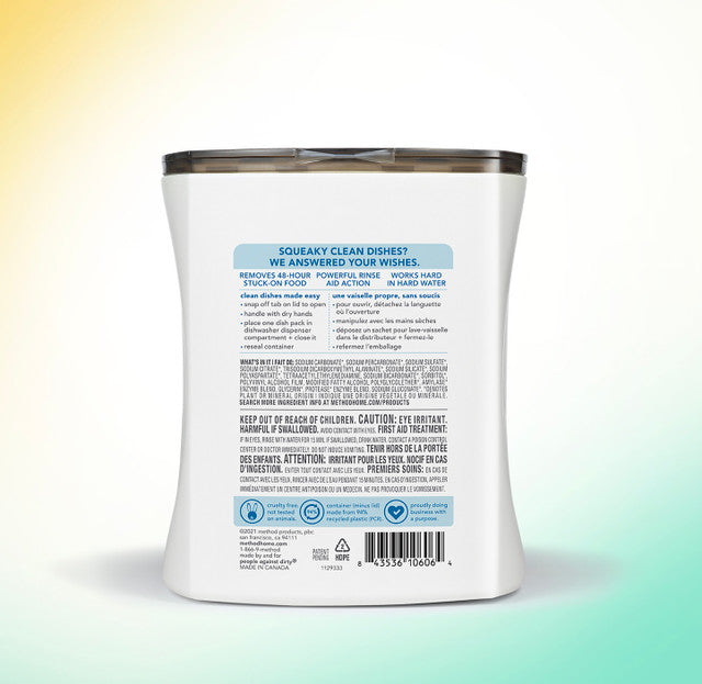 method free + clear  dishwasher packs