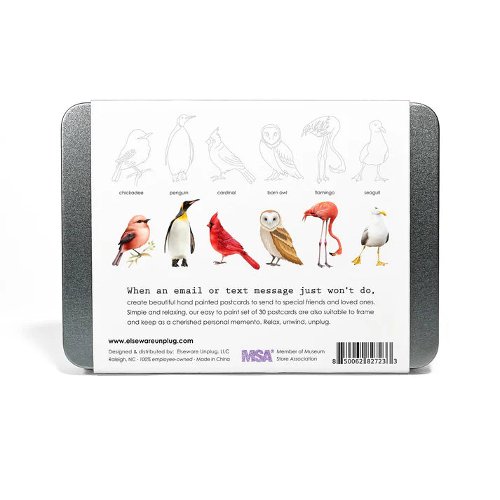 Coloring Postcards - Birds (30 postcards)