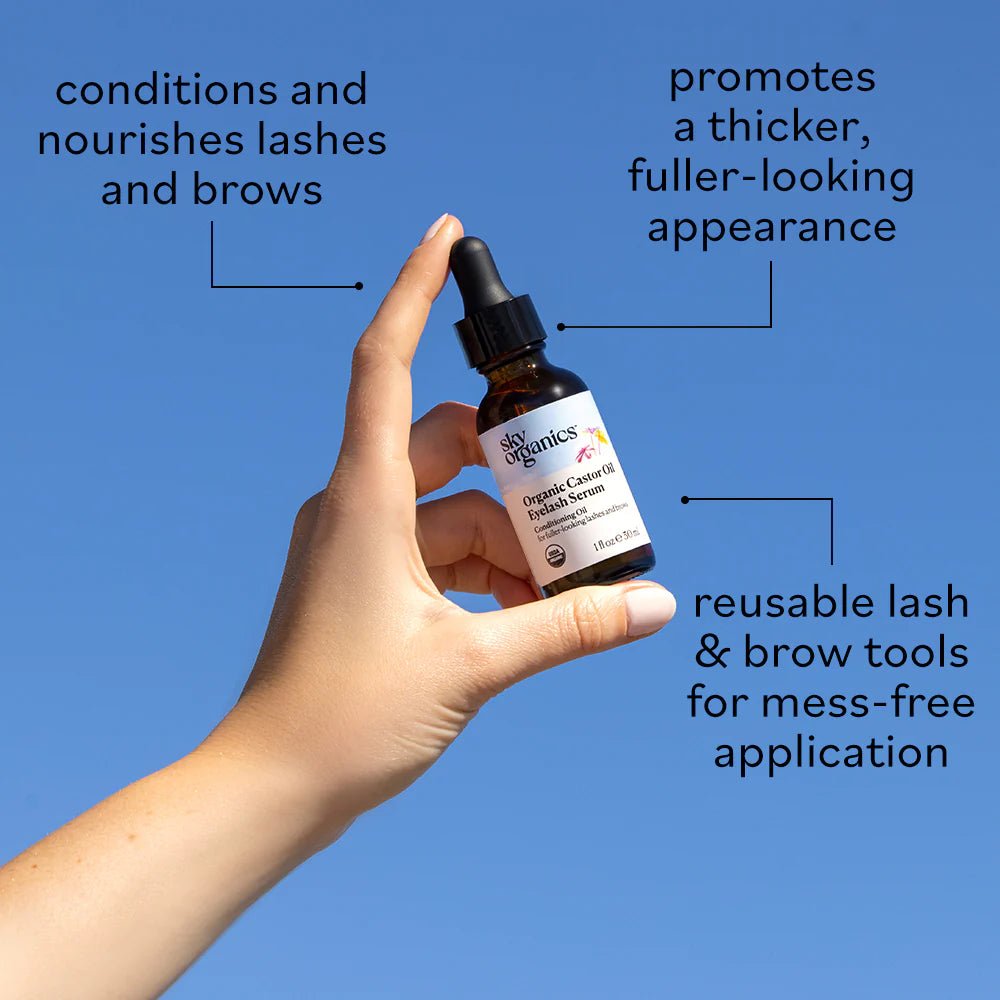 Sky Organics Organic Castor Oil Eyelash Serum 1 FL OZ