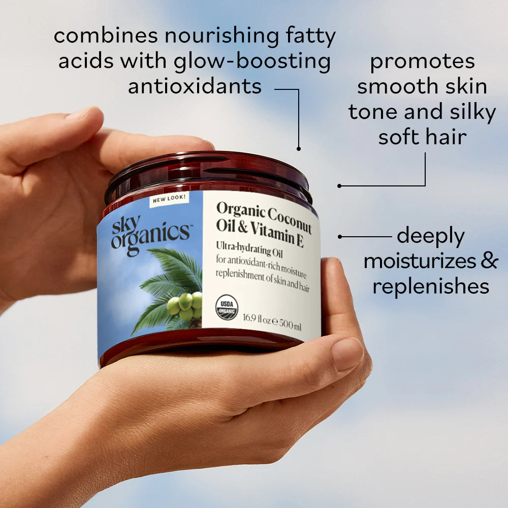 Sky Organics Organic Coconut Oil & Vitamin E 16.9 OZ