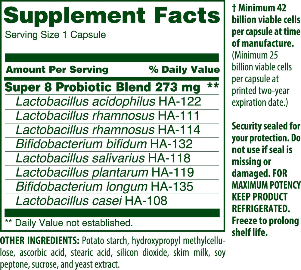 Super 8 Hi-Potency Probiotic 60 Capsules