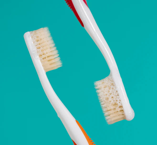 Mouth Watchers Adult Manual Toothbrush, Red