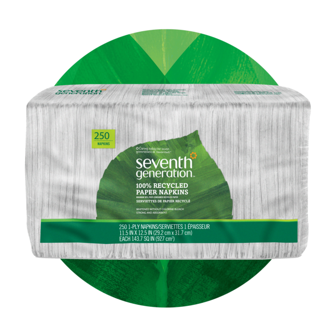 Seventh Generation 100% Recycled Paper Napkins (12x250 CT)