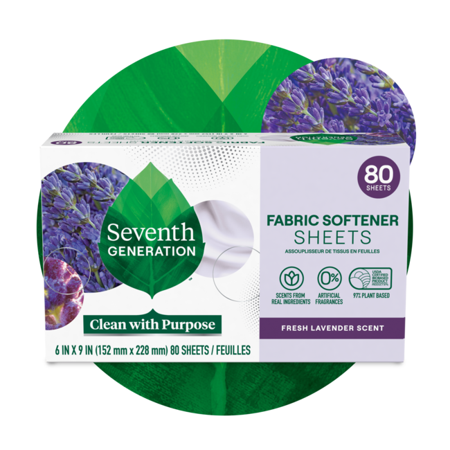 Seventh Generation Fabric Softener Sheets - Fresh Lavender( 4 X 80 CT )