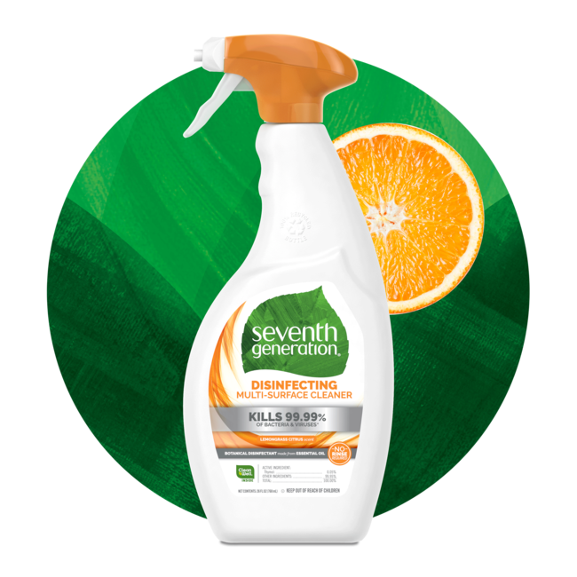 Seventh Generation Disinfecting Multi-Surface Cleaner - Lemongrass Citrus (8x26Oz)