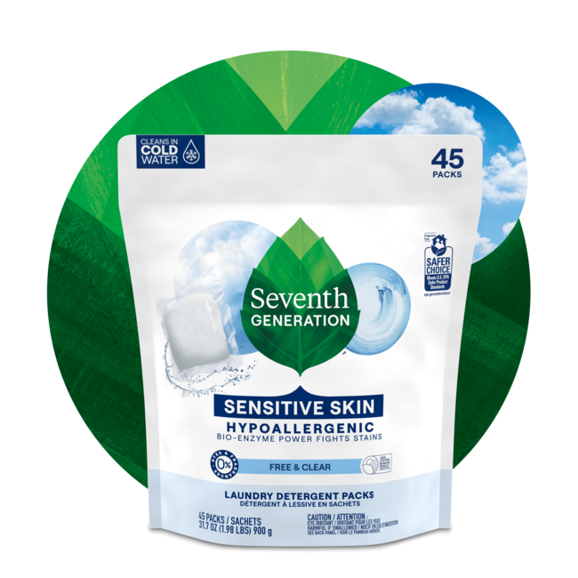 Seventh Generation Laundry Detergent Packs - Free & Clear ( 8 X 45 CT )