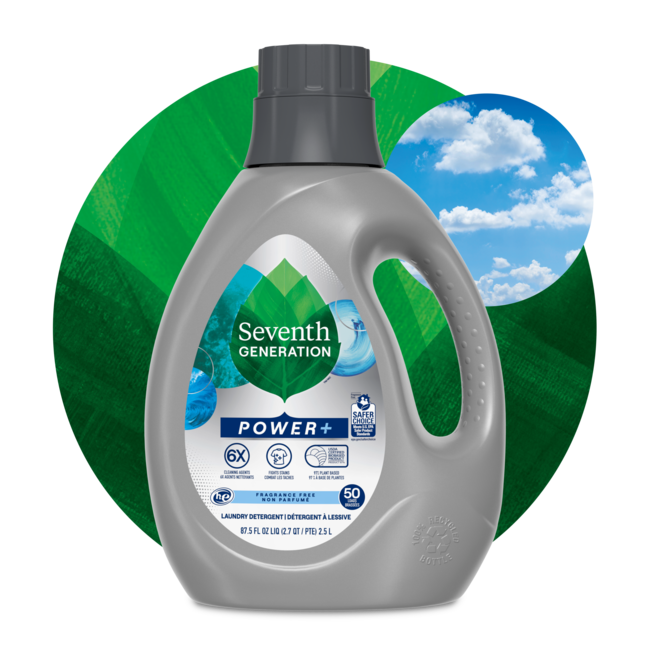 Seventh Generation Power+„¢ Liquid Laundry Detergent - Fragrance Free