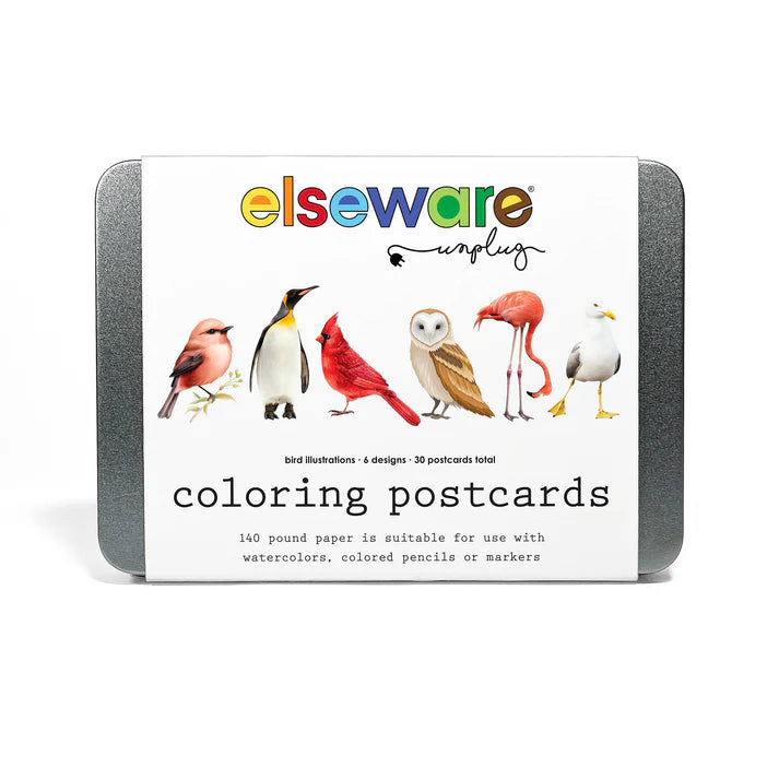 Coloring Postcards - Birds (30 postcards)