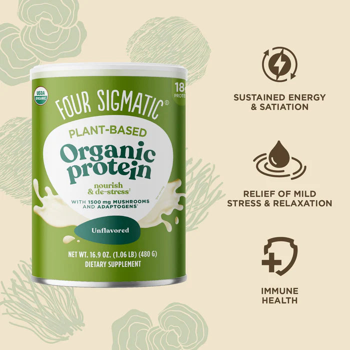 Four Sigmatic Unflavored Plant-based Protein 16.9 OZ