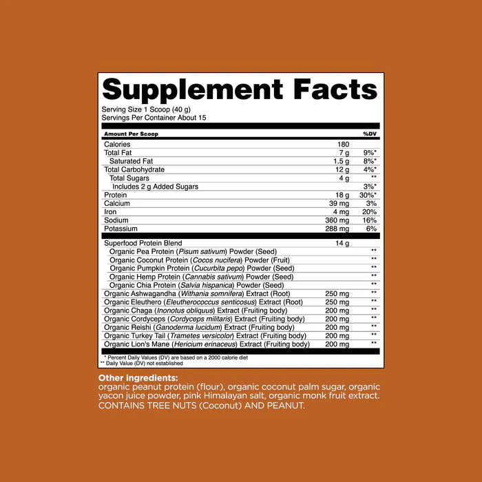 Four Sigmatic Peanut Butter Plant-based Protein 21.16 OZ