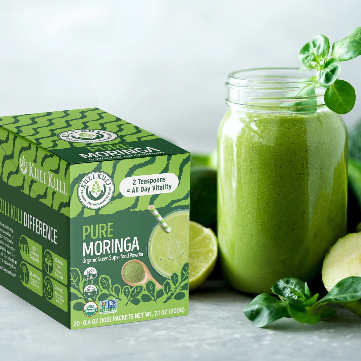Kuli Kuli Organic Pure Moringa Powder Packets