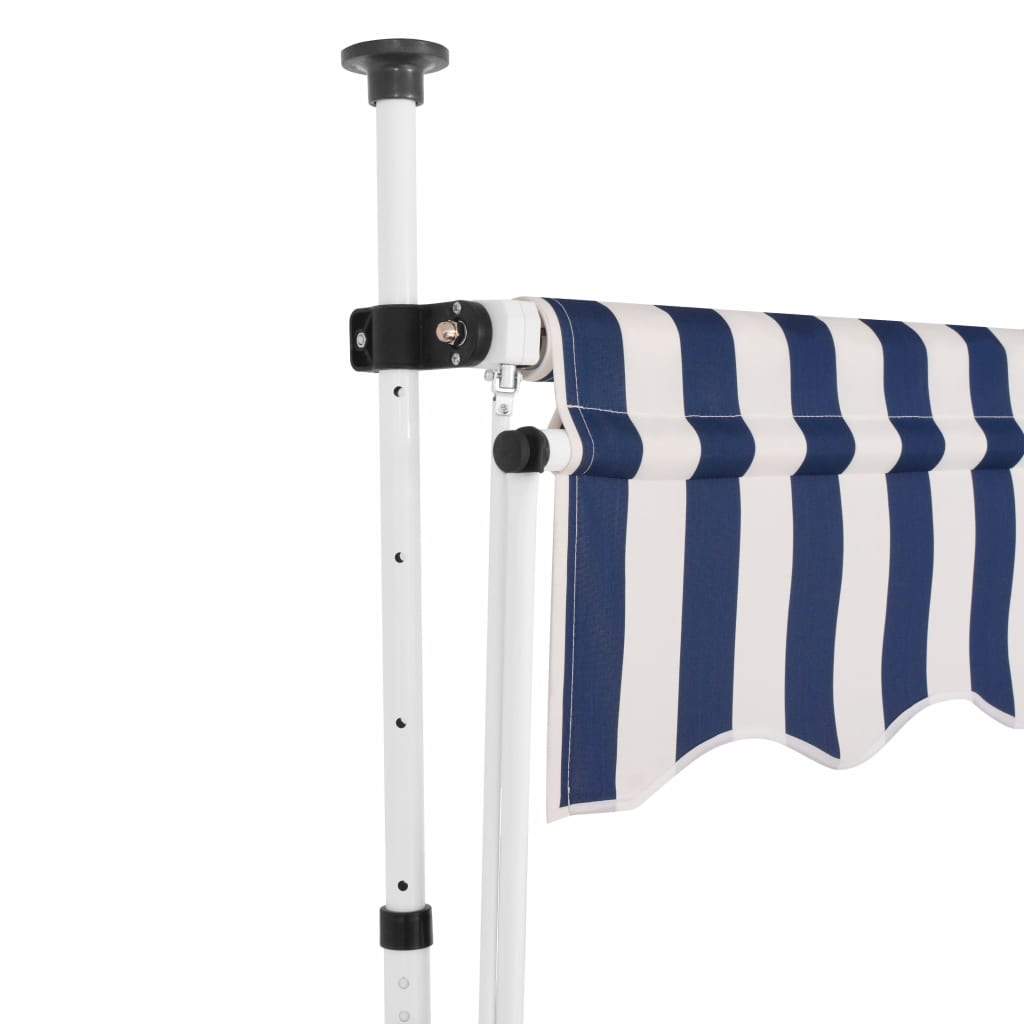 vidaXL Manual Retractable Awning Folding Stripes Awning Multi Colors/Sizes-10