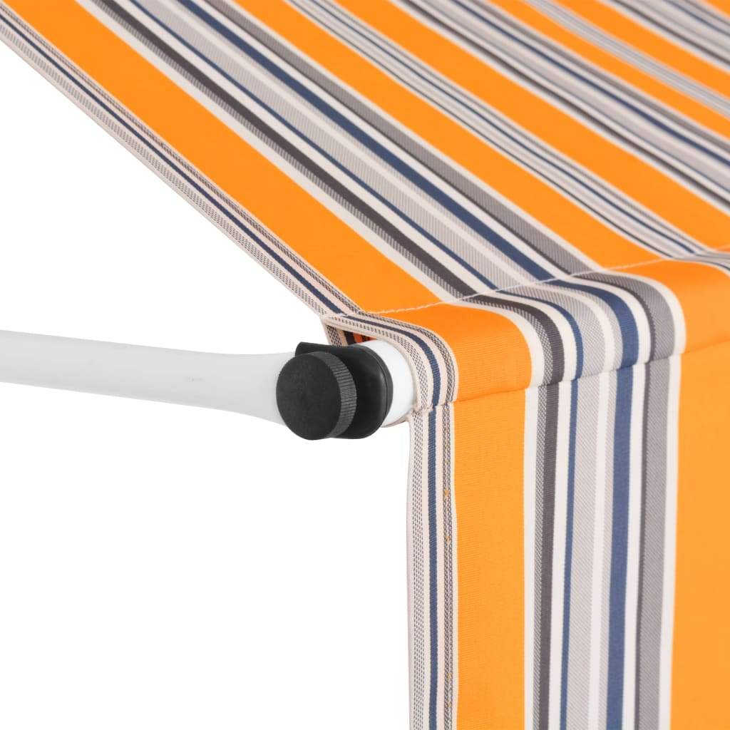 vidaXL Manual Retractable Awning Folding Stripes Awning Multi Colors/Sizes-32